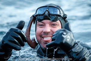 Diving with orcas