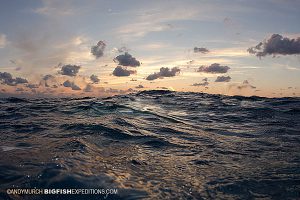 Stormy sea in the Bahamas