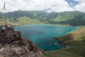 A beautiful vista above Taioh'e Bay in Nuku Hiva