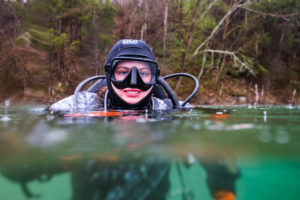 Diver in Loch Low-Minn by Jennifer Idol