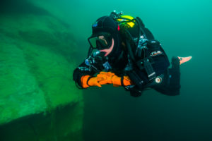 Diver in Loch Low-Minn by Jennifer Idol