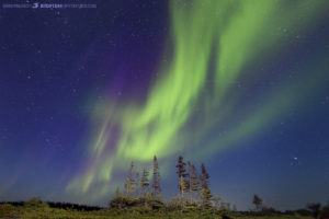 Aurora borealis tours in Churchill, Canada.