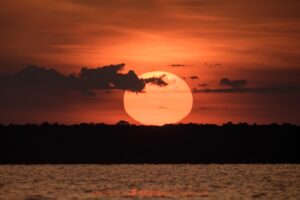 Sunrise over the Rio Negro River.